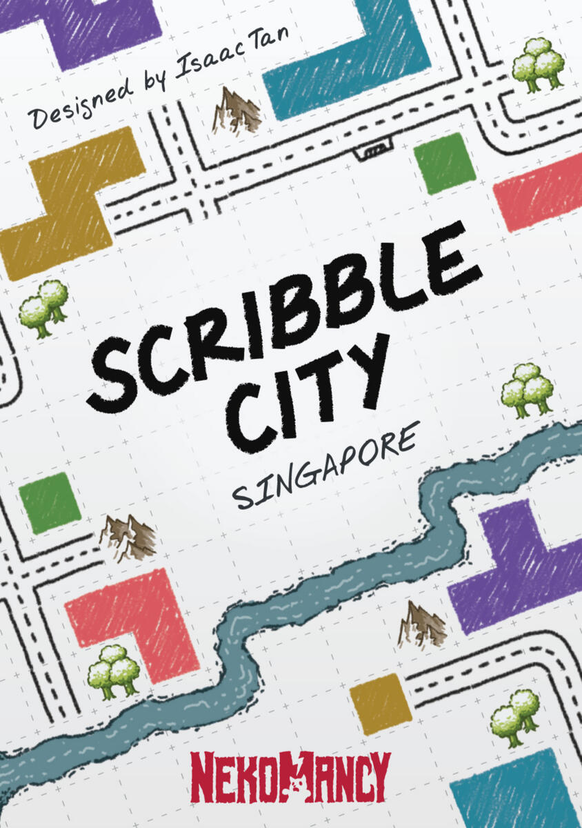 The Singapore Deck is a low-complexity set that introduces the basic concepts of Scribble City. It introduces Placement Bonuses, Bridges, and Tunnels. Recommended for beginners and players new to Scribble City.